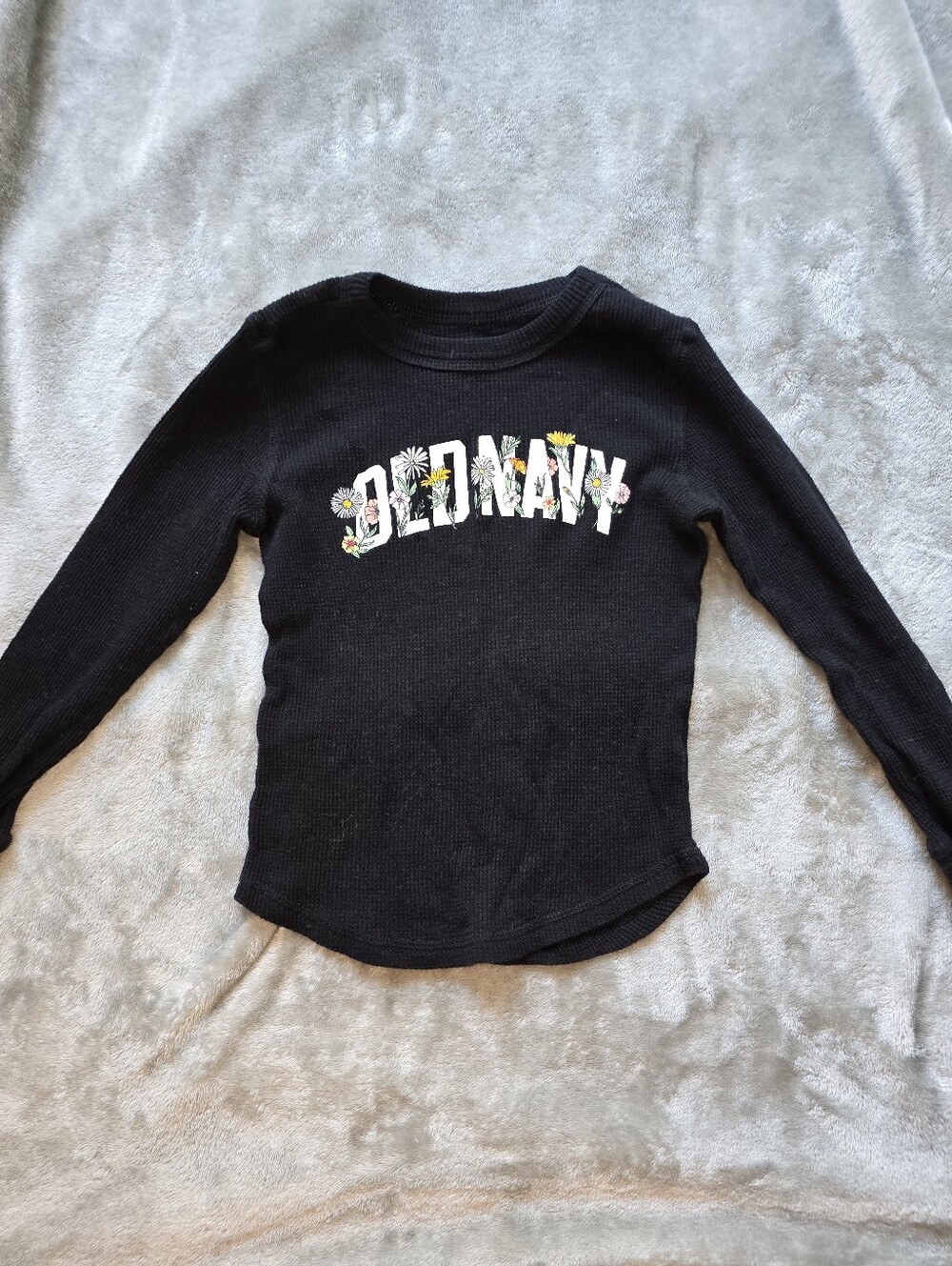 $5 BUNDLE PRICE Old Navy Girls Logo Waffle Knit Thermal Size L
